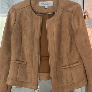 Marc New York Suede Leather Jacket in Tan